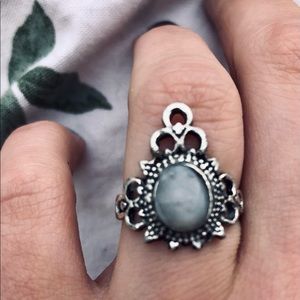 Silver Sheen Obsidian Cabochon• .925 Silver •Size 7 • Hand Crafted Healing Gem